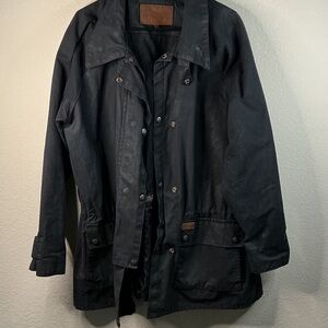 Outback Trading Company 5008 Bush Ranger Jacket – Men’s Large – Oilskin – Black